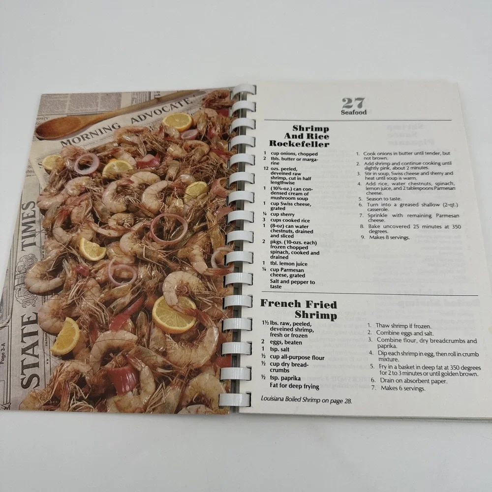 Louisiana Largesse Cookbook Signed Pat Baldridge 1983 Baton Rouge Cajun Creole
